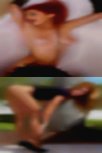 Woman swingers in man black.